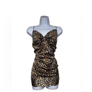 Victoria's Secret 2009 leopard print mini slip dress